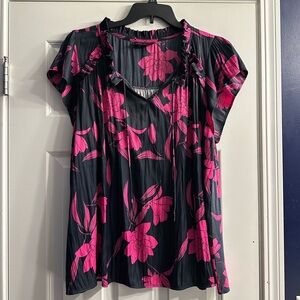 Lane Bryant Pink Floral Blouse